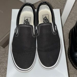 Black and white vans